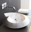 Carrara Marble Helix Shape Stone Above Vanity Bathroom Sink Polished (W)20" (L)23" (H)4"