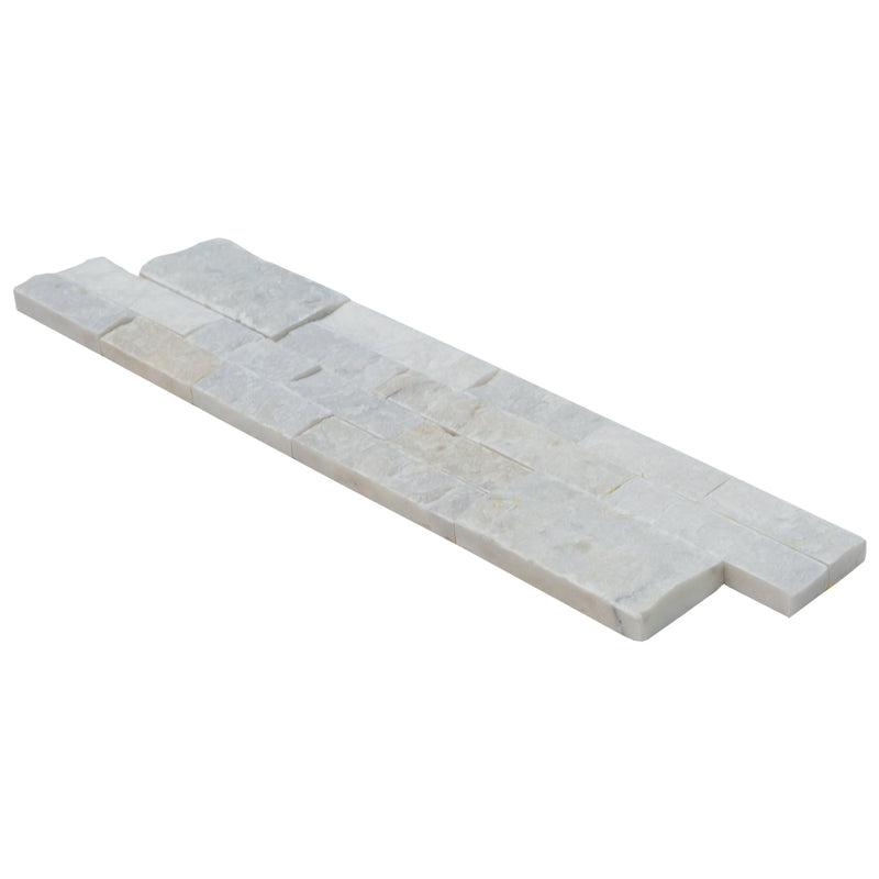 Carrara White Ledger 3D Panel 6"x24" Natural Marble Wall Tile - Full Truckload