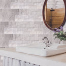 Carrara White Ledger 3D Panel 6"x24" Natural Marble Wall Tile - Full Truckload