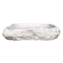 Carrara Marble Rectangular Rustic Natural Stone Above Vanity Bathroom Sink
