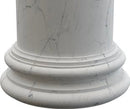 Statuario White Marble Doric Greek Hand-carved Column (D)16" (H)111"