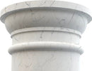 Statuario White Marble Doric Greek Hand-carved Column (D)16" (H)111"