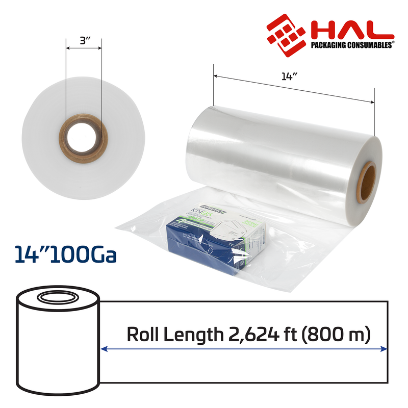 Centerfold POF Shrink Film – 100 Gauge - 14in (356mm)
