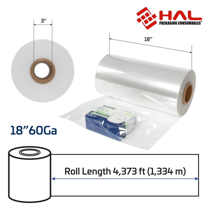 Centerfold POF Shrink Film – 60 Gauge - 18in (356mm)