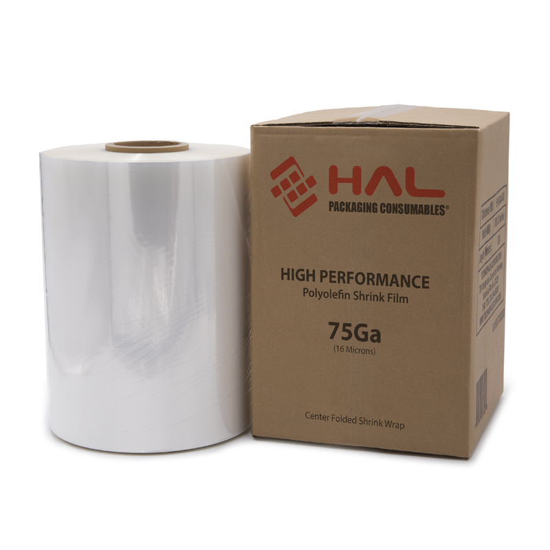 Centerfold POF Shrink Film – 75 Gauge - 12in (305mm)