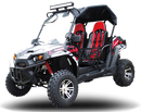 TrailMaster Challenger 200X Go Kart UTV Side by Side, with Alloy Wheels, Windshield and LED Light Bar