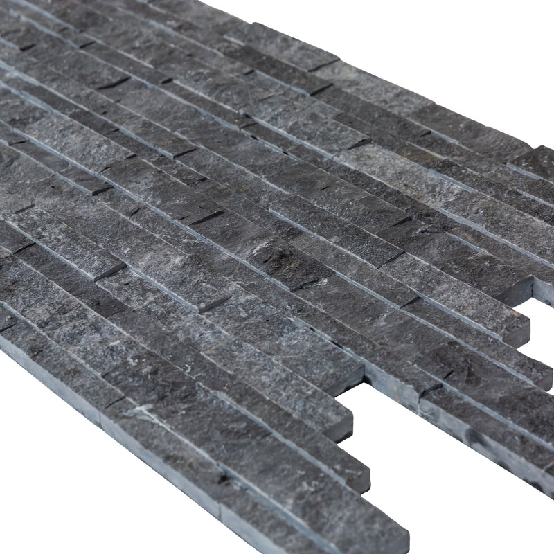 Charcoal Cambria Ledger 3D Panel 6.8"x20.8" Split-face Marble Wall Tile - Full Truckload