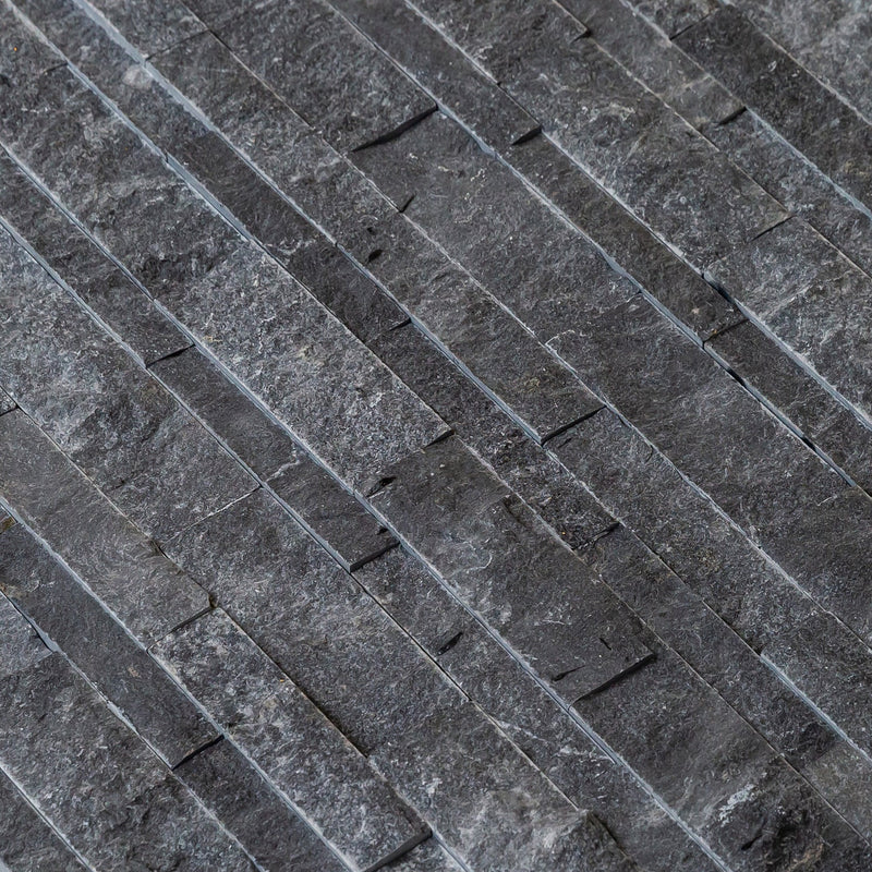 Charcoal Cambria Ledger 3D Panel 6.8"x20.8" Split-face Marble Wall Tile - Full Truckload