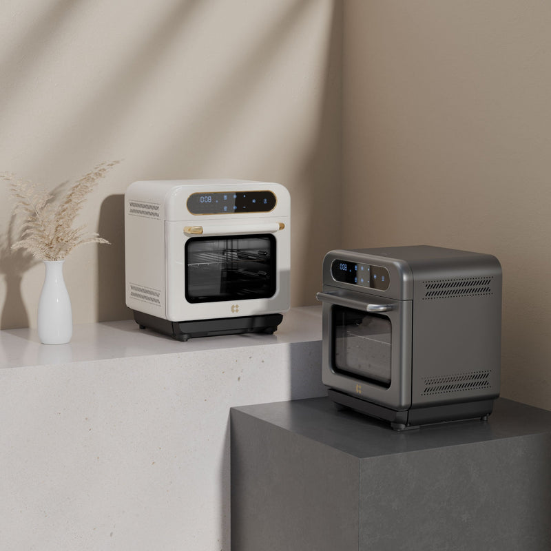Horno de vapor 8 en 1 Ciarra Nosh con freidora de aire color marfil