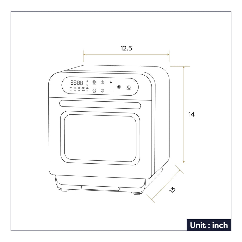 Horno de vapor 8 en 1 Ciarra Nosh con freidora de aire color marfil