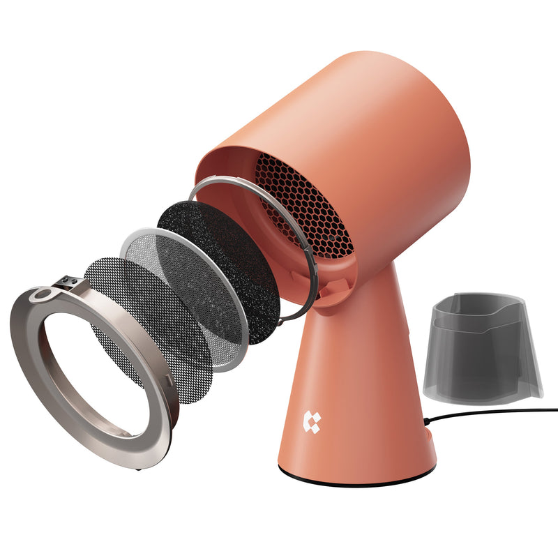 Campana extractora portátil mini de escritorio Ciarra HOOD TO GO Orangina