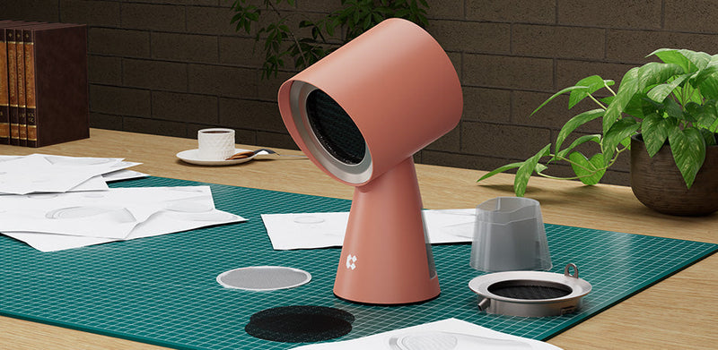 Campana extractora portátil mini de escritorio Ciarra HOOD TO GO Orangina