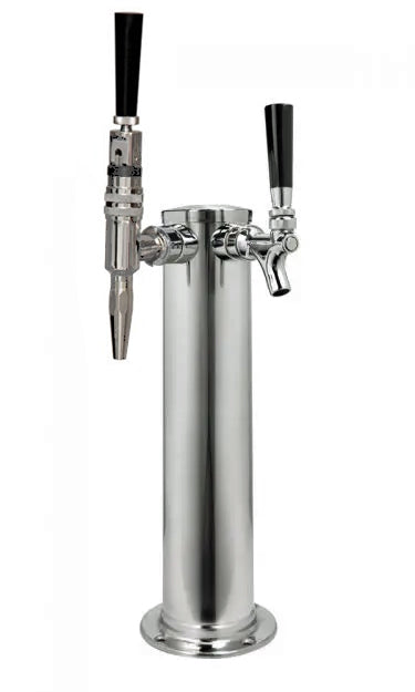 Coffee Double Faucet - All SS304 Contact 3" Column Tower. Select connection type.