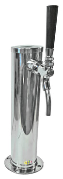 Column Wine Tower, Polished - Select style and number of faucets (1-4 lines)
