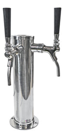Column Wine Tower, Polished - Select style and number of faucets (1-4 lines)