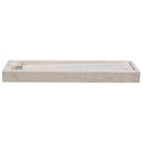 Cream Royal Marble Rectangular Shower Base Hand-carved from Solid Marble Block (W)16" (L)48"