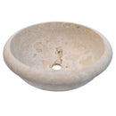 Crema Antiqua Travertine Natural Stone Drop-in Sink Honed and Filled (D)16" (H)6"-Clearance