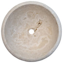 Crema Antiqua Travertine Natural Stone Drop-in Sink Honed and Filled (D)16" (H)6"-Clearance