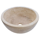 Crema Antiqua Travertine Natural Stone Under-mount Sink Honed and Filled (D)12" (H)6"-Clearance