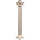 Crema Marfil Marble Corinthian Greek Hand-carved Column (W)20" (L)20" (H)109"