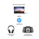 Convertidor de audio digital a analógico coaxial/óptico por RCA (DA21) 