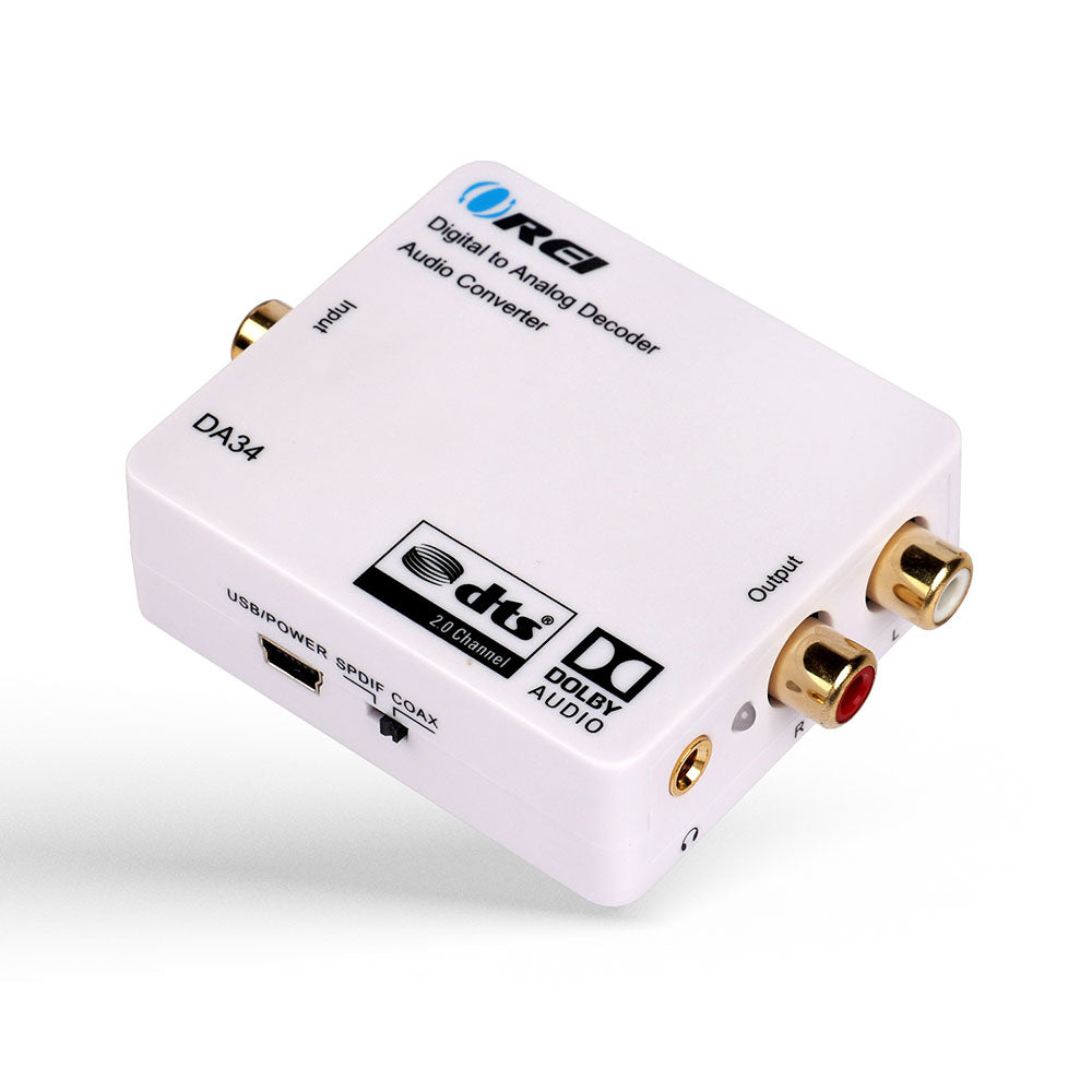 Inpt T Dolby Digital to Analog Audio Converter Decoder -SPDIF/Coaxial Input t