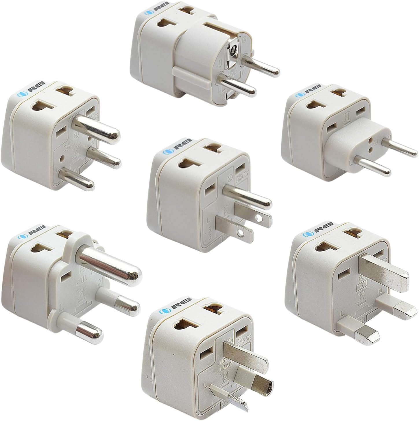 World Travel Adapter Plug International- All in One- Compact Design (D