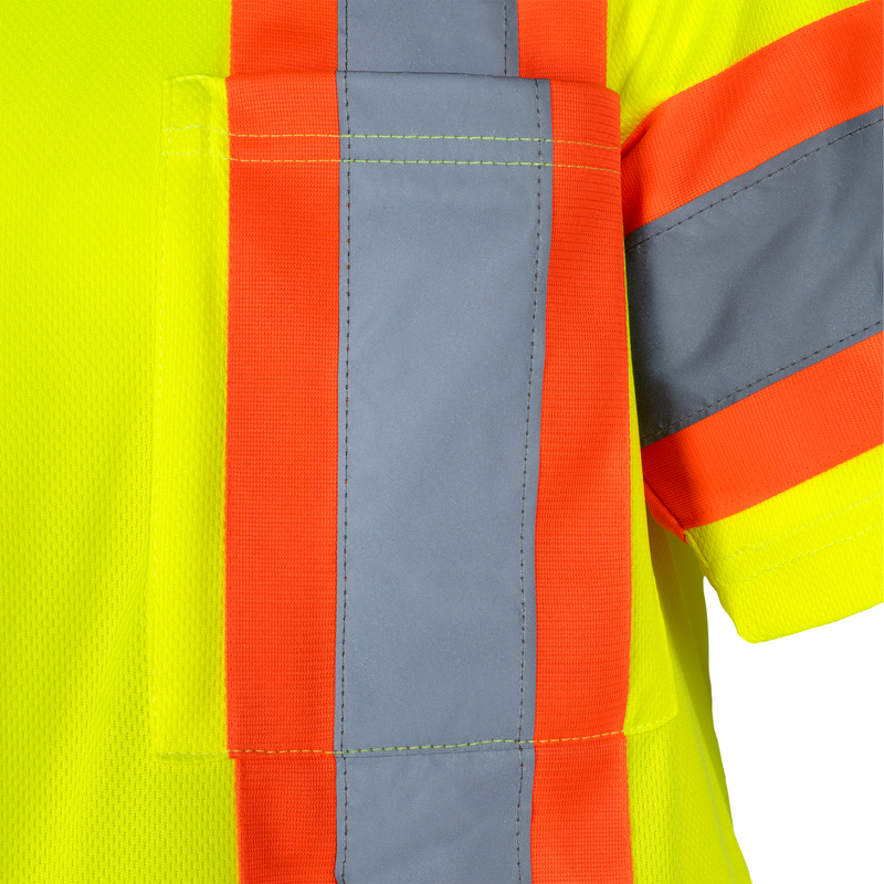 Hi-Vis X-Back Reflective Two-Tone Safety Polo Shirt