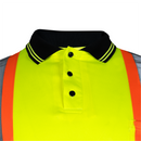 Hi-Vis X-Back Reflective Two-Tone Safety Long Sleeve Polo Shirt