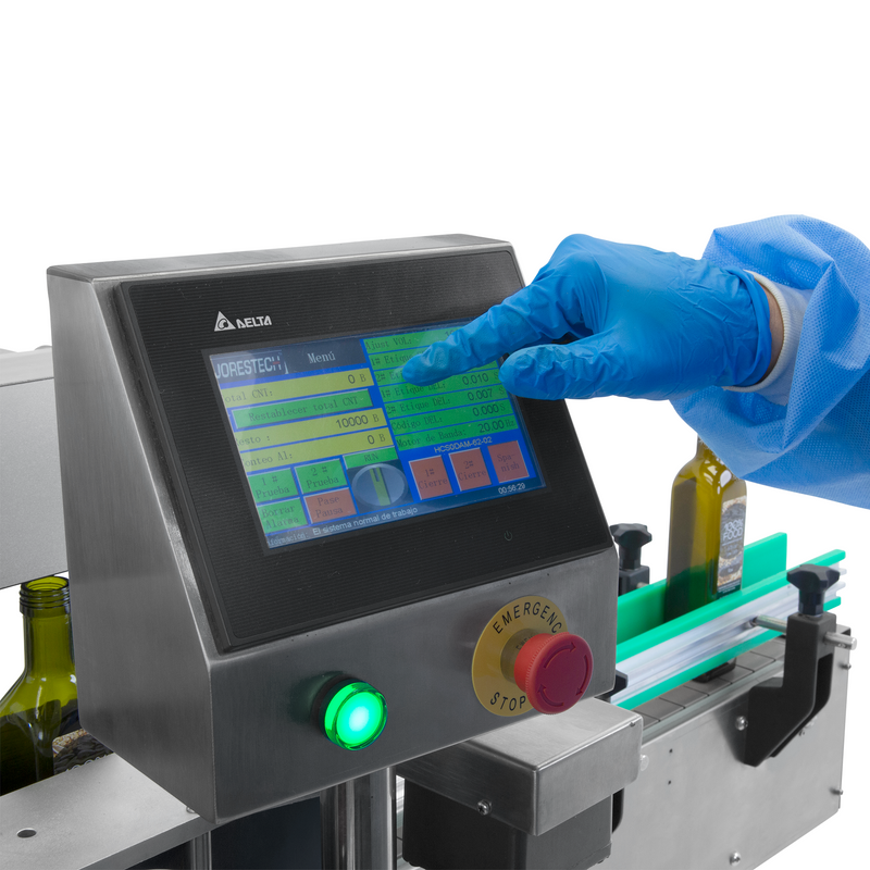 Dual Automatic Label Applicator for Round and Flat Containers