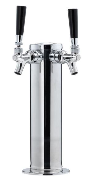 Double Faucet Glycol Ready - All SS304 Contact 3" Column Tower