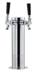Double Faucet SS Body 3" Column Tower