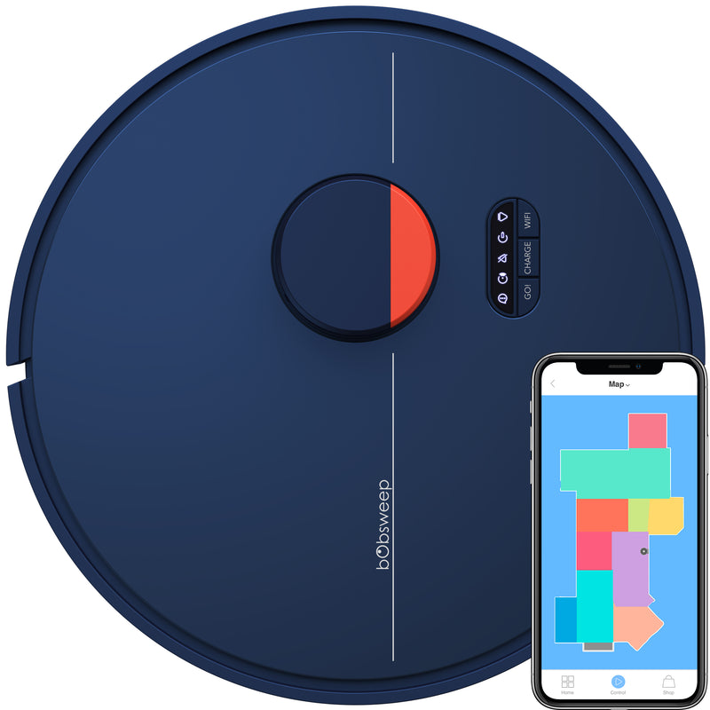 BObsweep Dustin Wi-Fi Connected Self-Emptying Robot Vacuum and Mop