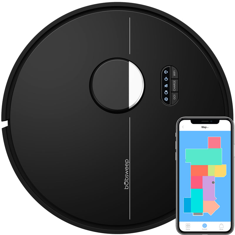 BObsweep Dustin Wi-Fi Connected Self-Emptying Robot Vacuum and Mop