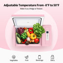BougeRV 12V 23 Quart Pink Mini Fridge