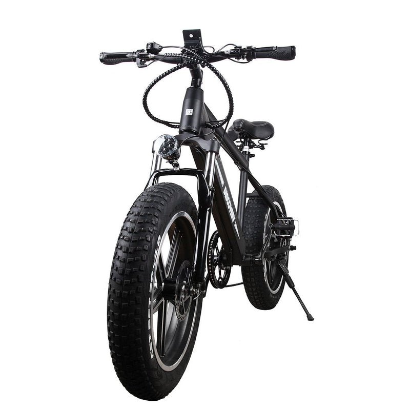 GlareWheel EB-X7 20" Fat Tire Electric Bicycle - Black