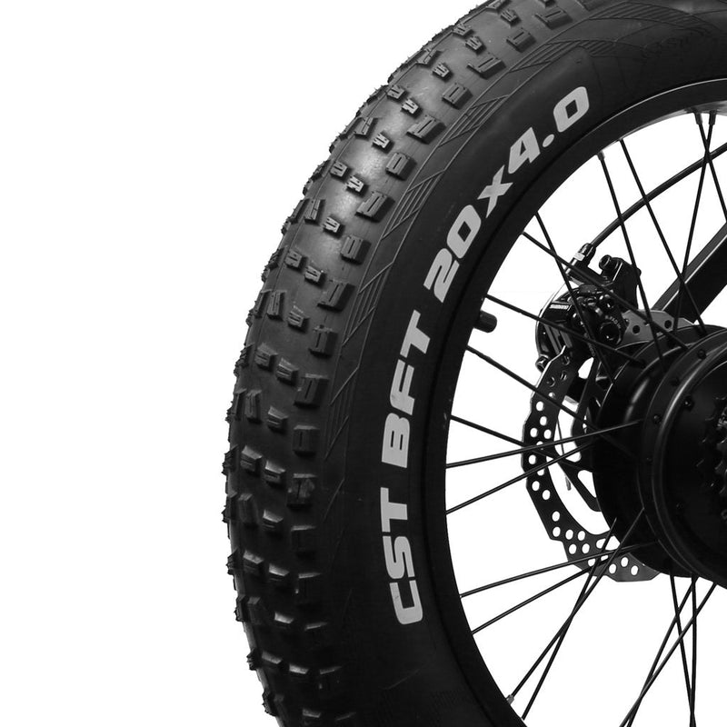 GlareWheel EB-X7 20" Fat Tire Electric Bicycle - Black