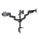 ErgoAV- Gas spring monitor mount for triple monitors