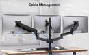 ErgoAV- Gas spring monitor mount for triple monitors