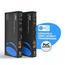 Extensor HDMI OREI HDBaseT 4K 60 Hz con cable LAN Ethernet Cat5e/6 - Hasta 35 m - IR, CEC, RS-232, PoC (EX-115UHD-K) 