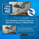 Extensor HDMI OREI con cable CAT6/CAT7, 1080p, con infrarrojos, hasta 58 metros, compatible con 3D y audio HD (EX-196PRO-KIT) 