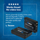 Extensor HDMI Orei EX-330-K de señal a través de un solo cable Ethernet CAT5e/CAT6 de hasta 100 metros (EX-330-K) 