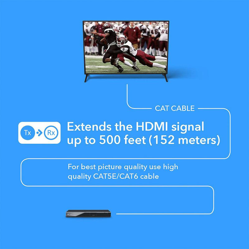 Extensor HDMI Full HD con POC, IR bidireccional, RS-232 y PoC (EX-500IR) 