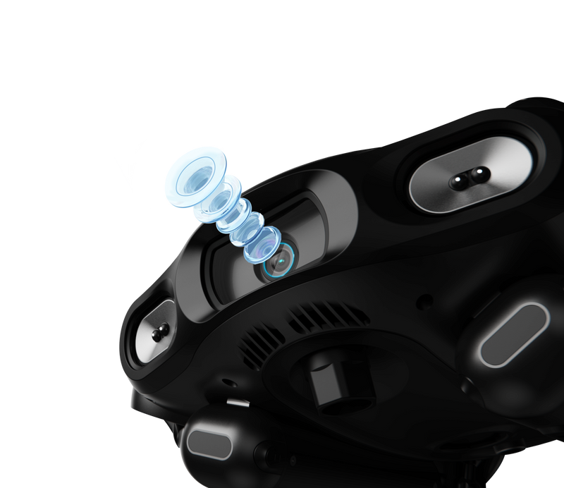 fifish vr goggles QYSEA FIFISH E-GO E100 Underwater AI ROV (328' Tether)