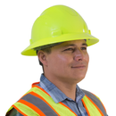 Full Brim Safety Hard Hat with 4 Point Suspension