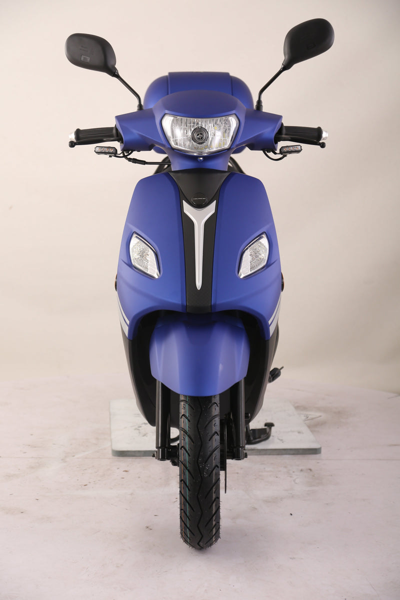 TrailMaster Flash 50cc Street Scooter, CVT Automatic, LED Lights, Rear Trunk Included