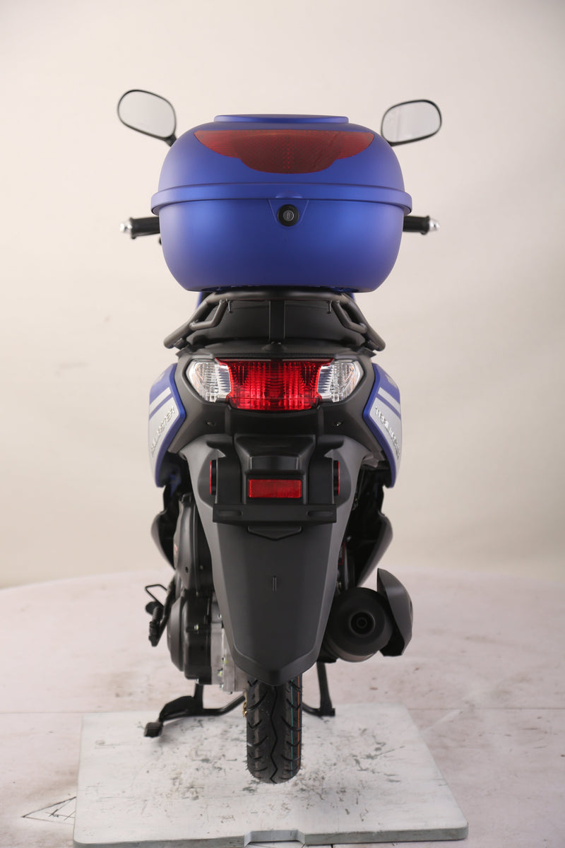 TrailMaster Flash 50cc Street Scooter, CVT Automatic, LED Lights, Rear Trunk Included