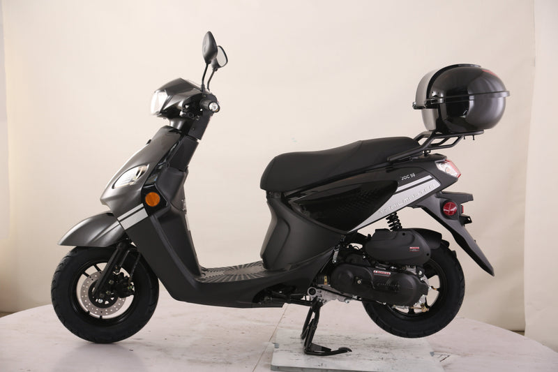 TrailMaster Flash 50cc Street Scooter, CVT Automatic, LED Lights, Rear Trunk Included, Ships Fully Assembled