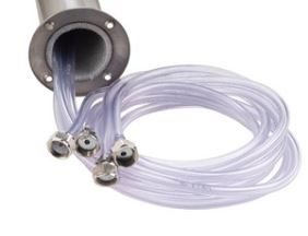 Four Faucet SS Body  4" Column Tower
