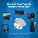 Adaptadores de enchufe OREI de EE. UU. a Europa, Schuko y Alemania, con certificación CE, resistentes, paquete de 2 (GS20) 